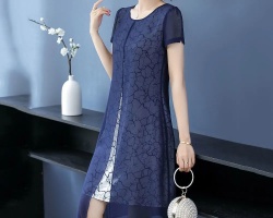 洋氣假兩件長裙