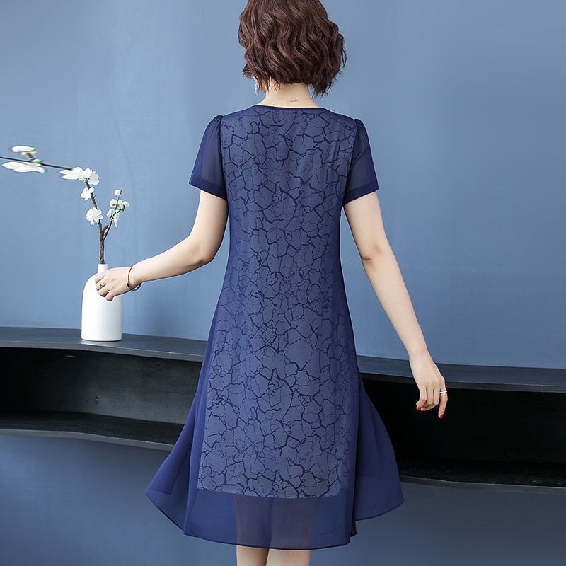 洋氣假兩件長裙